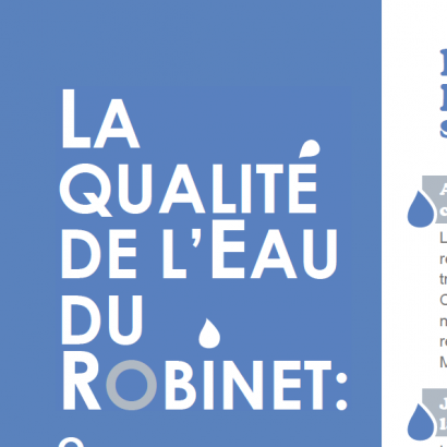 Poster qualité de l'eau du robinet